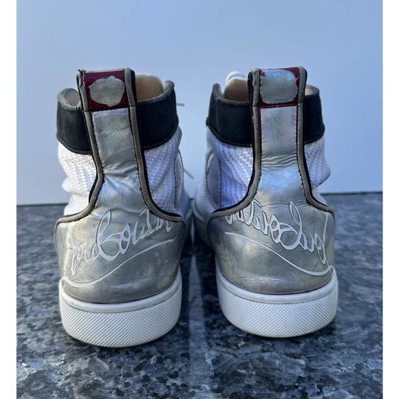 Christian Louboutin White Multicolor Mesh Leather Sneakers Sz EU 43 - Picture 9 of 16